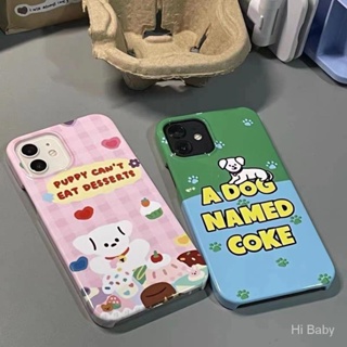 เคสโทรศัพท์มือถือแบบแข็ง ลายลูกสุนัขน่ารัก แวววาว สําหรับ Iphone 14Promax 14Pro 14Plus 14 13Promax 13Pro 13 12Promax 12Pro 12 11Promax 11Pro 11 XSMAX XR 7Plus