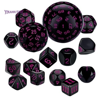 ชุดลูกเต๋า ทรงกลม DND D3-D100 RPG 15 ชิ้น สําหรับเล่นเกม