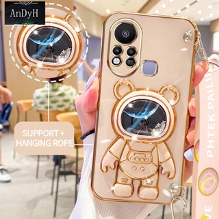 Andyh เคสโทรศัพท์มือถือ ลายนักบินอวกาศ 3D พร้อมสายคล้อง สําหรับ infinix Hot 11S X6812 X6812B