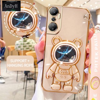 Andyh เคสโทรศัพท์มือถือ ลายนักบินอวกาศ 3D พร้อมสายคล้อง สําหรับ infinix Hot 20 4G 5G Hot 20i 20 Play Hot 20S