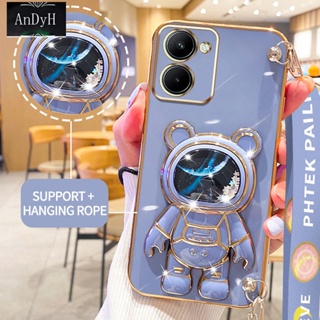 Andyh เคสโทรศัพท์มือถือ ลายนักบินอวกาศ 3D พร้อมสายคล้อง สําหรับ OPPO Realme 10 4G 10 Pro 5G Realme 10Pro Plus 5G