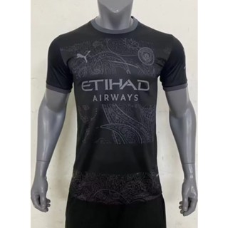 เสื้อกีฬาแขนสั้น ลายทีมชาติฟุตบอล Manchester City 2324 ชุดเหย้า สําหรับผู้ชาย