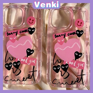 Venki - เข้ากันได้สำหรับ เคส iphone 11 เคสไอโฟน เคสไอโฟน11  Clear Soft TPU กรอบรูปถุงลมนิรภัยเคสโทรศัพท์กันกระแทกการป้องกันกล้อง Simple English Love เข้ากันได้กับ iPhone 14 13 Pro Max iPhone 12 Pro Max XR