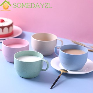 SOMEDAYZL แก้วกาแฟ ปากกว้าง กันตก เป็นมิตรกับสิ่งแวดล้อม ใช้ซ้ําได้ พร้อมหลอดดูด สําหรับห้องครัว