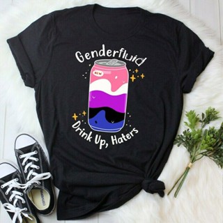 [S-5XL][100% Cotton] [100% Cotton]เสื้อยืด พิมพ์ลาย P1 Exfluid Drink Up Ers Ex Fluid Soda Lgbt Pride Month สีดํา สําหรับ
