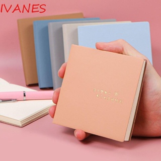 IVANES สมุดโน้ตบุ๊ก ทรงสี่เหลี่ยม ขนาดเล็ก แบบพกพา หนา 8 สี