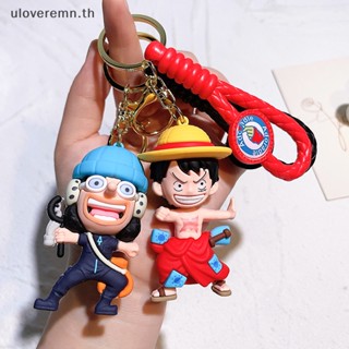 Ulo พวงกุญแจวันพีช รูปลิง พวงกุญแจ จี้ตุ๊กตาการ์ตูน Luffy Tony Chopper Roronoa Zoro สําหรับห้อยกระเป๋า