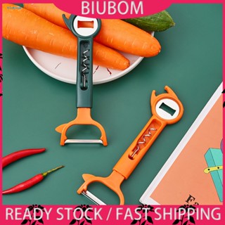 Biuboom เครื่องปอกเปลือกผักผลไม้ สเตนเลส กันสนิม อเนกประสงค์ 2 in 1 สําหรับบ้าน