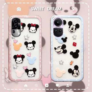 ใหม่ เคสโทรศัพท์มือถือ ซิลิโคนนุ่ม ใส บางมาก กันกระแทก ลายการ์ตูนน่ารัก แฟชั่น สําหรับ OPPO Reno10 Pro+ Plus 5G Reno 10 Reno10Pro+ OPPO A78 4G 2023