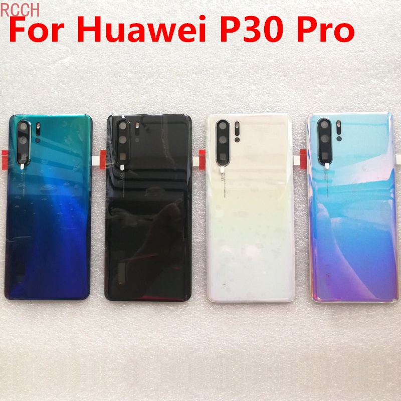 แท้ อะไหล่ฝาครอบแบตเตอรี่ด้านหลัง และกรอบกล้อง สําหรับ P30 Pro Huawei P30 Pro