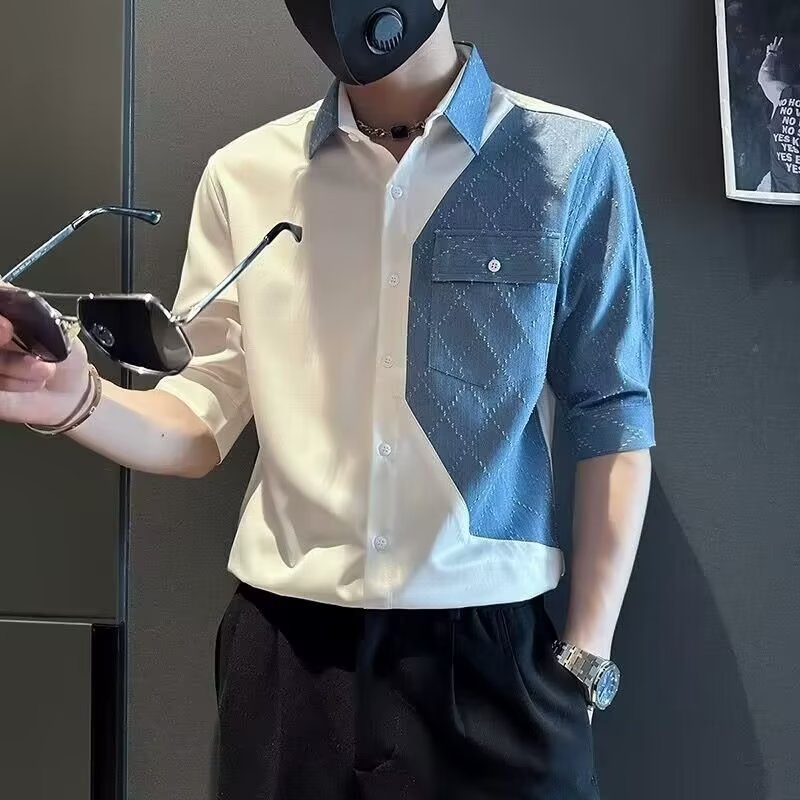 เสื้อเชิ้ตแขนยาวลําลอง ขนาดใหญ่ สไตล์ญี่ปุ่น แฟชั่นสําหรับผู้ชาย