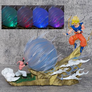 โมเดลฟิกเกอร์ Dragon Ball Z Son Goku vs Majin Buu สีสันสดใส ของเล่นสําหรับเด็ก