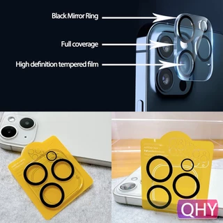 QHY - HOT Full Coverage Screen Protector case ฝาครอบเลนส์ด้านหลังเลนส์กล้องป้องกันสําหรับiPhone 17 air 16 15 14 12 11 Pro Max 13 Mini iPhone Plusแหวนสีดํา