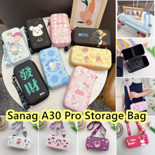 【imamura】กระเป๋าเก็บหูฟัง ลายการ์ตูนหมี แบบพกพา สําหรับ Sanag A30 Pro Sanag A30 Pro