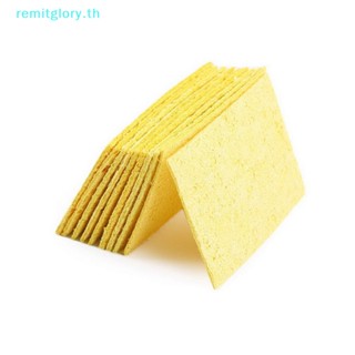 Remitglory ฟองน้ําทําความสะอาดหัวแร้ง สีเหลือง 10 ชิ้น