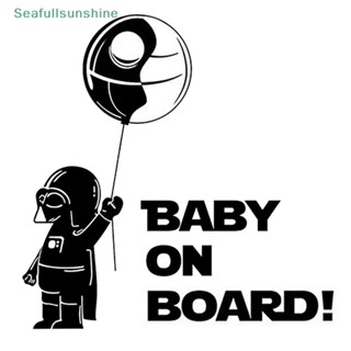 Seaf&gt; สติกเกอร์ไวนิล ลายนักบินอวกาศ Baby on Board สําหรับติดตกแต่งรถยนต์