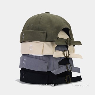 Fancysip ผู้ชาย ผู้หญิง ย้อนยุค โดม แตงโม ปีกกว้าง หมวกบีนนี่ Unisex Skullcap หมวกกะลาสี ผ้าฝ้าย อินเทรนด์ แผงยืดหยุ่น หมวก