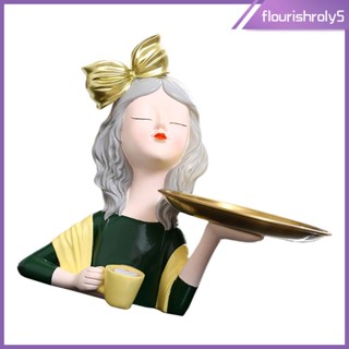 [Flourishroly5] ถาดเรซิ่น รูปปั้น สไตล์นอร์ดิก สําหรับจัดระเบียบเครื่องประดับ โทรศัพท์ ตกแต่งบ้าน งานแต่งงาน