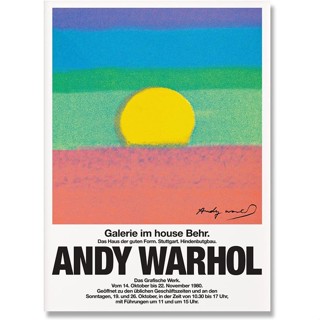 Andy Warhol โปสเตอร์ผ้าใบ พิมพ์ลายพระอาทิตย์ตก หลากสีสัน สําหรับตกแต่งผนังบ้าน 50x70c