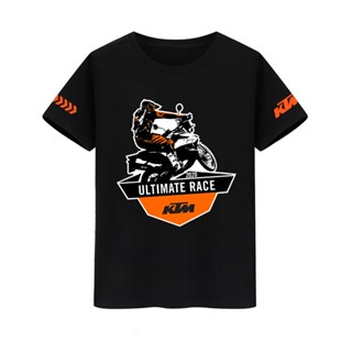 KTM เสื้อยืดพิมพ์ลายการ์ตูนมอเตอร์ไซค์ (5 สี)