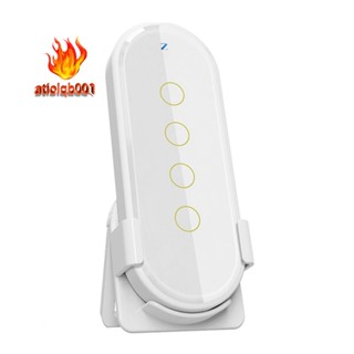 Tuya Wifi Zigbee สวิตช์ไฟฉากไร้สาย สวิตช์สัมผัส รีโมตคอนโทรล พร้อมฟังก์ชั่นเรืองแสง สําหรับ Smart Home สีดํา