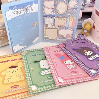 สติกเกอร์ Sanrio Sticky Notes Memo Book N Times สําหรับตกแต่งสมุดภาพ เครื่องเขียนนักเรียน