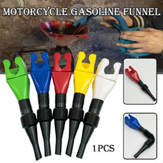 New Plastic Refueling Funnel Telescopic Hose Motorcycle Gasoline Filling Funnel