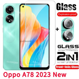 ฟิล์มกระจกนิรภัยกันรอยหน้าจอ เลนส์กล้อง ด้านหลัง สําหรับ Oppo A78 2023 Oppo A78 4G OPPOA78 A 78 2023 4G 5G