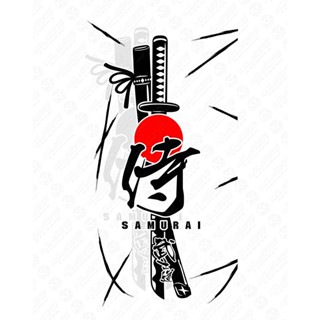สติกเกอร์ดาบซามูไรญี่ปุ่น สะท้อนแสง💯% พร้อมส่ง