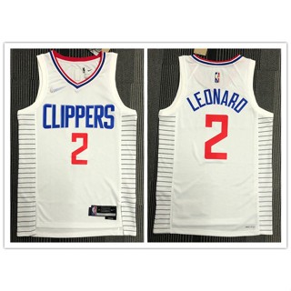 เสื้อกีฬาบาสเก็ตบอล ลายทีม nba Los Angeles Clippers No.2 Leonard สีขาว 2022 837477