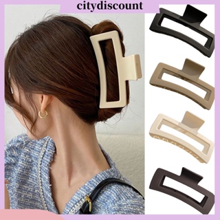 &lt;citydiscount&gt;  กิ๊บติดผม ทรงสี่เหลี่ยมผืนผ้า กันลื่น ขนาดใหญ่ สีพื้น แฟชั่นฤดูใบไม้ผลิ