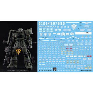 Yan GHOST MG MS-06J ZAKU 2 สติกเกอร์เรืองแสง สําหรับติดตกแต่ง