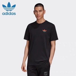 Adidas เสื้อยืด ผ้าฝ้าย คอกลม พลัสไซซ์ สําหรับคู่รัก