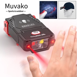 MUVAKO คลิปไฟหน้า LED เซนเซอร์ สําหรับตกปลา ตั้งแคมป์