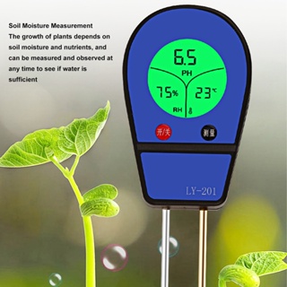 Oobike Soil Detector Led Screen Ph Tester Moisture Meter Acidity Alkalinity Temperature Testing Tool