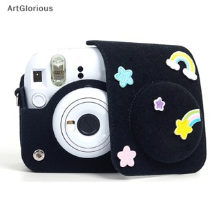 Art เคสกระเป๋าใส่กล้อง แบบพกพา พร้อมสายคล้องไหล่ ปรับได้ สําหรับ Fujifilm Instax Mini 12 Felt 1 ชิ้น