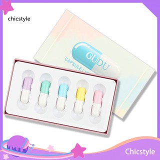 Chicstyle ลิปสติก แคปซูล เซ็กซี่ กันน้ํา ให้ความชุ่มชื้น ติดทนนาน สําหรับผู้หญิง 5 ชิ้น