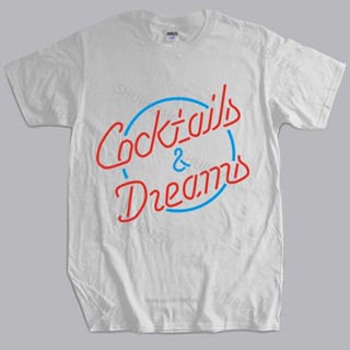 แฟชั่นใหม่ล่าสุด Men T-Shirt Mens summer cotton tshirt loose tops COCKTAILS &amp; DREAMS COCKTAIL MOVIE LOGO Tom Film 80s Cr