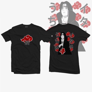 แฟชั่น เสื้ออนิเมะ Naruto Akatsuki Itachi เสื้อยืดแฟชั่นคอตตอนพิมพ์ลาย สาวกนารูโตะต้องไม่พลาด cod