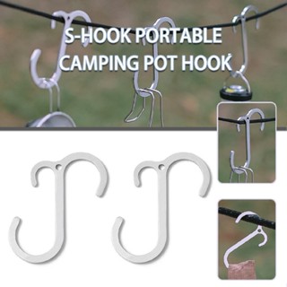 Stainless Steel Claw S Hook Portable Camping Pot Hook Stable Outdoor Accessories