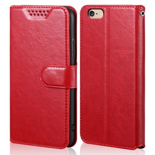 เคสโทรศัพท์หนัง PU แบบฝาพับ พร้อมช่องใส่บัตร สําหรับ iPhone 6 Plus 6s Plus