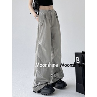 Moon กางเกงขายาว คาร์โก้ กางเกง เชือกอเมริกันคลาสิค Cargo pants 2023 NEW Jl1514