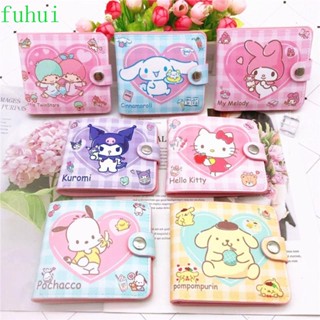 Fuhui กระเป๋าสตางค์ กระเป๋าใส่เหรียญ หนัง PU ลายการ์ตูนสุนัข แมว เมโลดี้ ซินนาม่อนโรล น่ารัก ของขวัญ สําหรับผู้หญิง