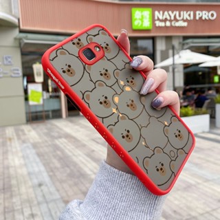 เคสโทรศัพท์มือถือแบบแข็ง ใส กันกระแทก ลายการ์ตูนหมีน่ารัก มีลายด้านข้าง สําหรับ Samsung J5 Prime J5 2015 J5008 J5009