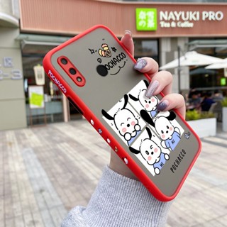 เคสซิลิโคนใส ขอบสี่เหลี่ยม กันกระแทก ลายการ์ตูน Pochacco น่ารัก สําหรับ Huawei Y9 2019