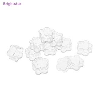 Brightstar กระปุกพลาสติกใส รูปดอกไม้ ขนาดเล็ก สําหรับใส่ครีม 10 ชิ้น