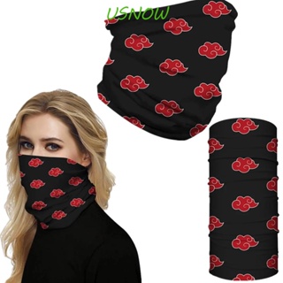 Usnow อะนิเมะ Naruto Bandana Balaclava รถจักรยานยนต์เมฆสีแดง Akatsuki Ninja Hatake Kakashi