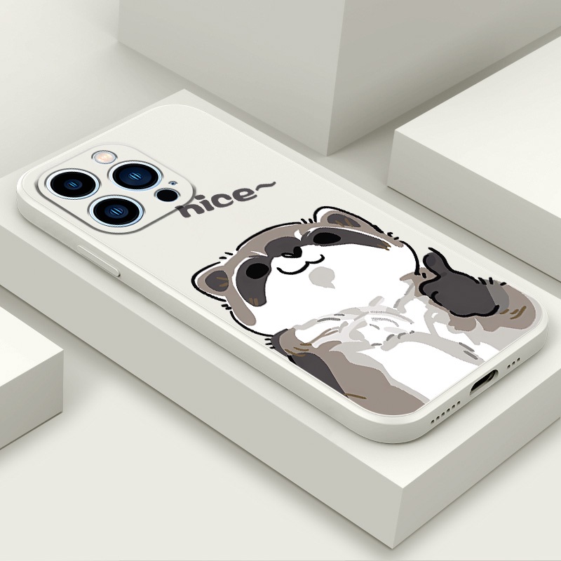 เคส Vivo Y02 Y02A Y02T Y21A Y21S Y31 2021 Y51 Y53S Y02S Y75 Y55 5G Y51A Y33 Y71 Y36 Y76 5G Y01 Y01A T1X MF045A เคสโทรศัพท์มือถือ ซิลิโคนนิ่ม กันกระแทก ลายแรคคูน สําหรับ