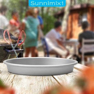 [Sunnimix1] จานเสิร์ฟ โลหะผสมอลูมิเนียม 8 นิ้ว ใช้ซ้ําได้ สําหรับปิกนิก ตั้งแคมป์กลางแจ้ง