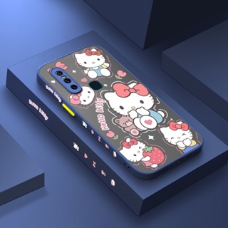 สําหรับ VIVO V15 V15 Pro เคสการ์ตูน Hello Kitty รูปแบบ บาง ขอบสี่เหลี่ยม ดีไซน์ใหม่ กันกระแทก ฝ้า ใส เคสโทรศัพท์แข็ง